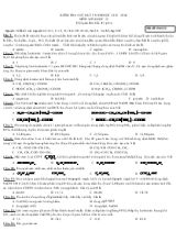 Đề 4 thi Kiểm tra giữa kỳ I năm học 2015 - 2016 môn hóa học 12 thời gian làm bài 45 phút